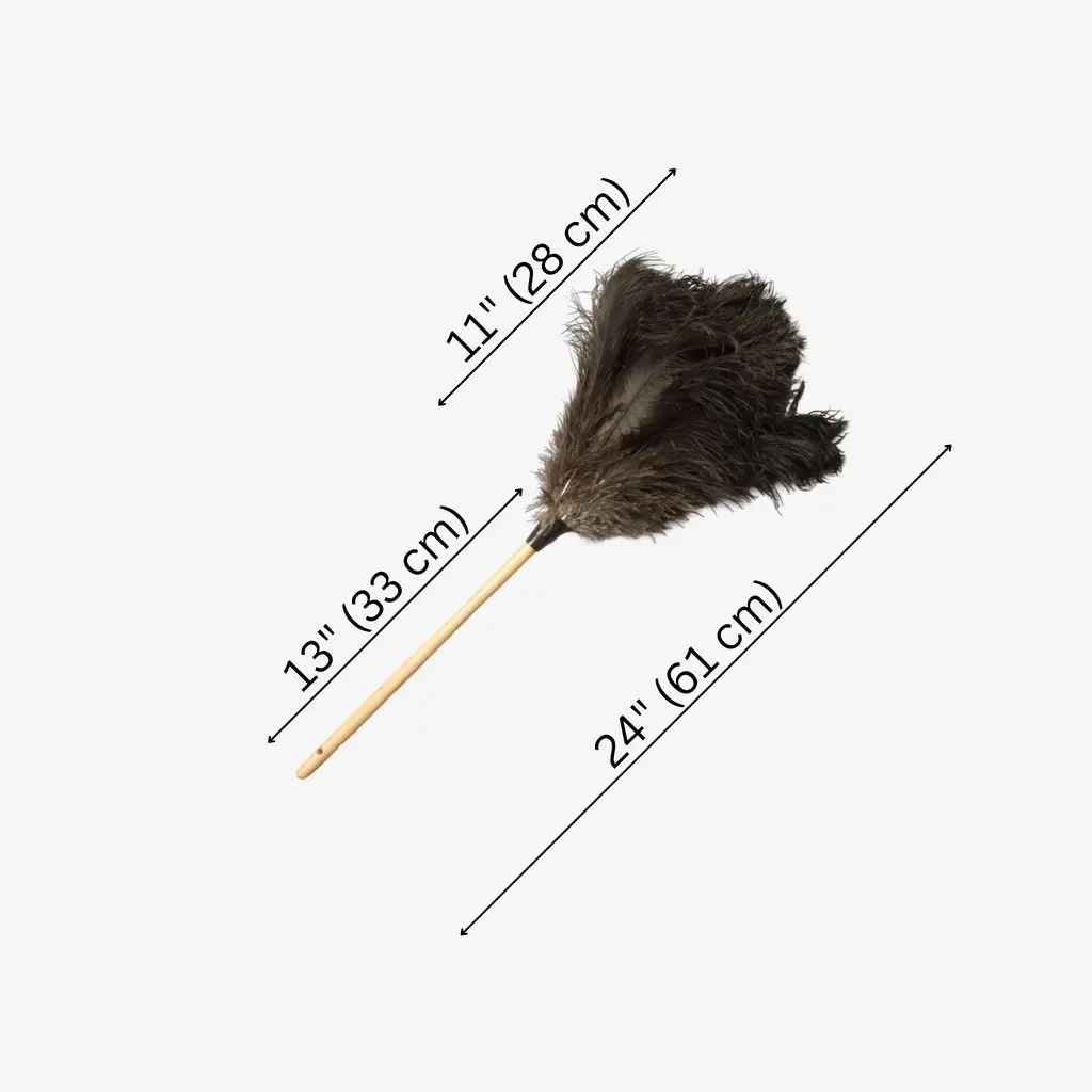 Premium Ostrich Feather Duster - Premium Black - 24 inches